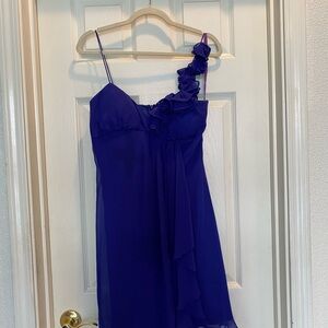 Liliana Purple One-Shoulder Dress
